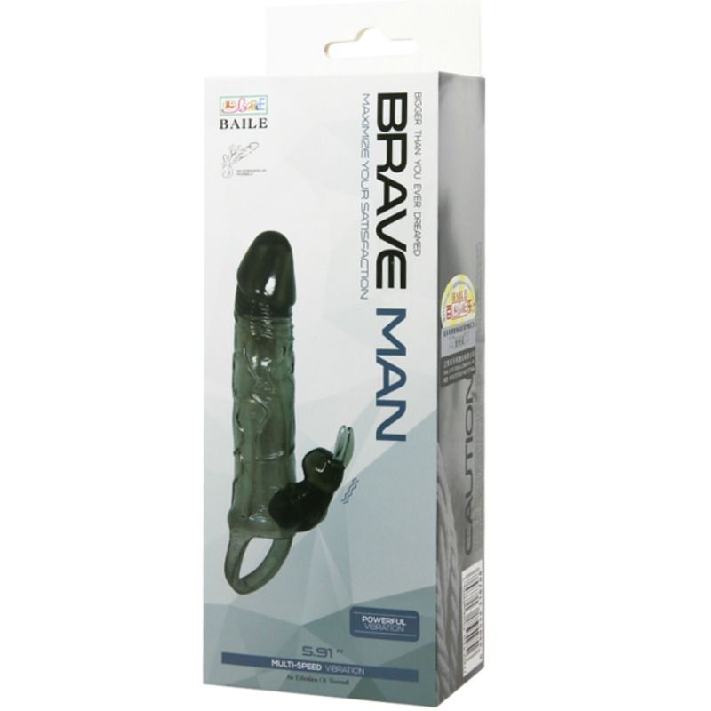Baile - couvre-pénis brave man avec lapin noir 16.5 cm