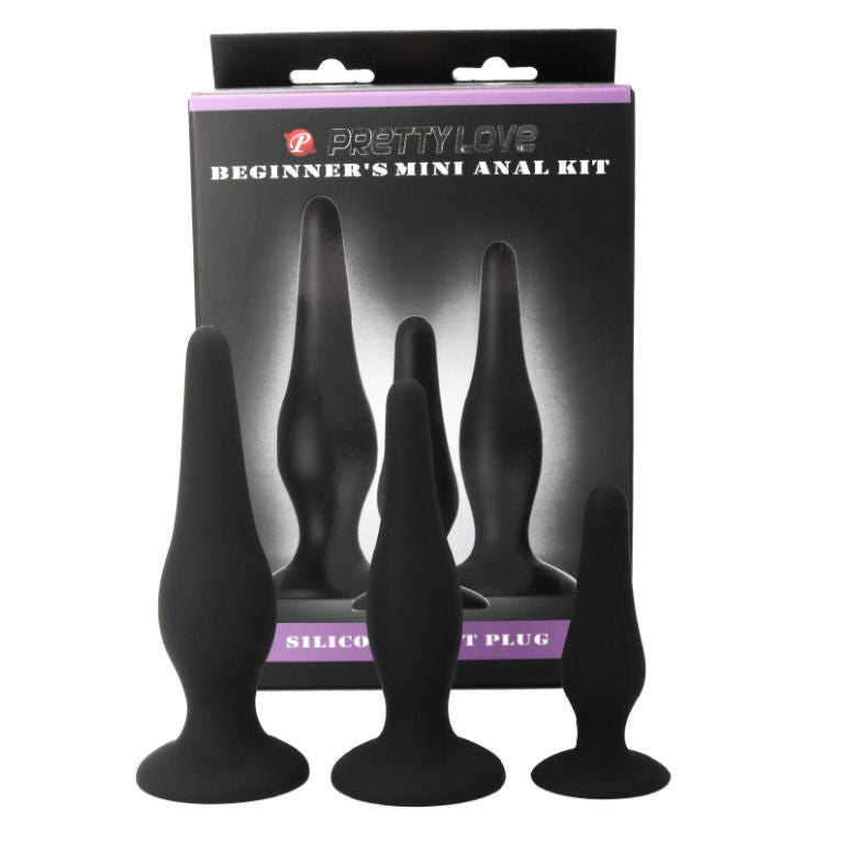Pretty love - kit dinitiation en silicone pour plugs anal