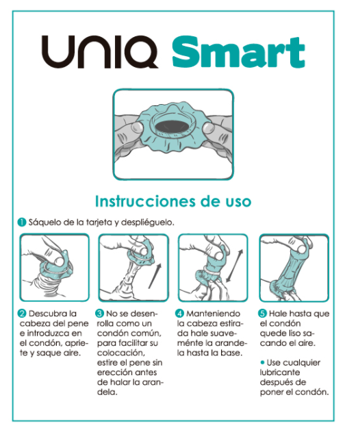 Uniq - smart latex free pre-erection condoms 3 units