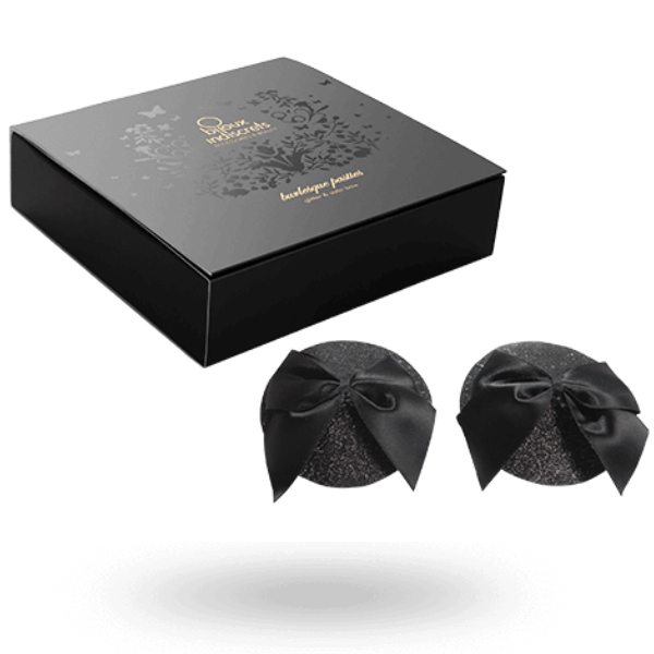 Bijoux Indiscrets Cache seins burlesques brilant Noir