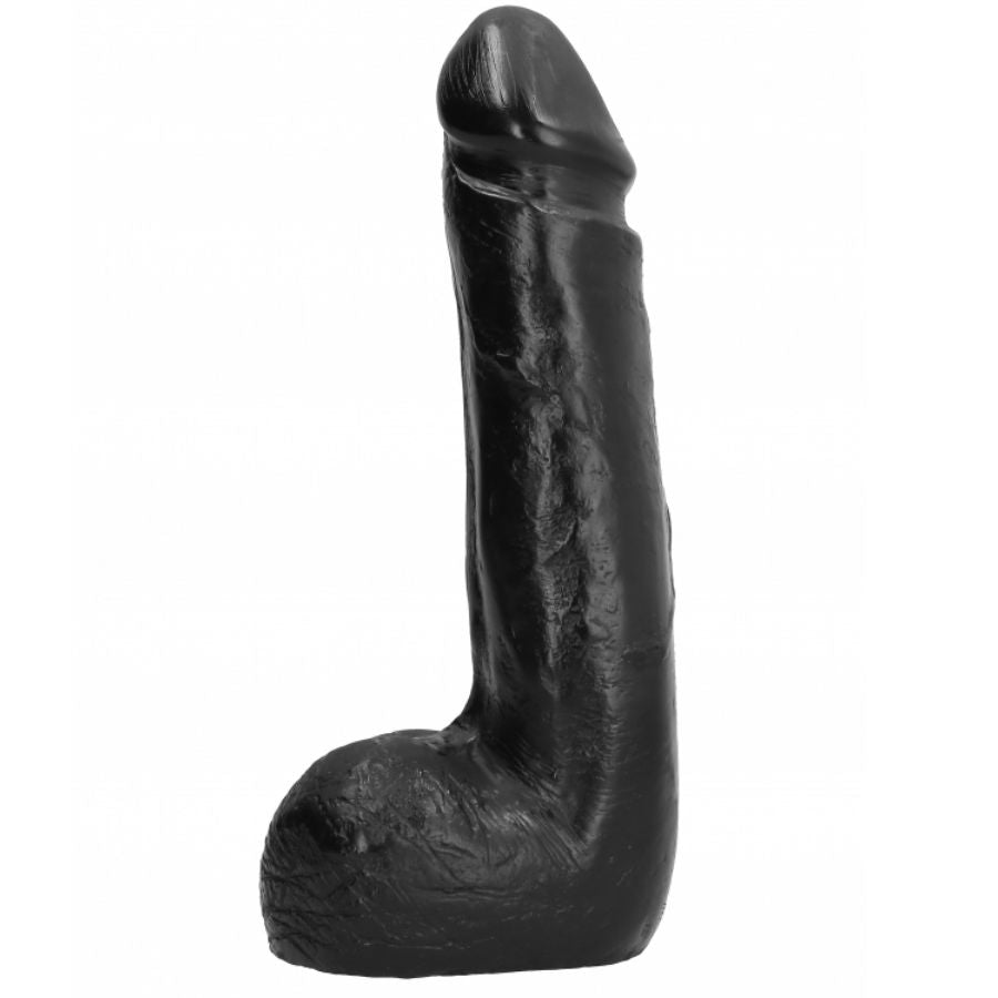All black - gode réaliste noir doux 20 cm