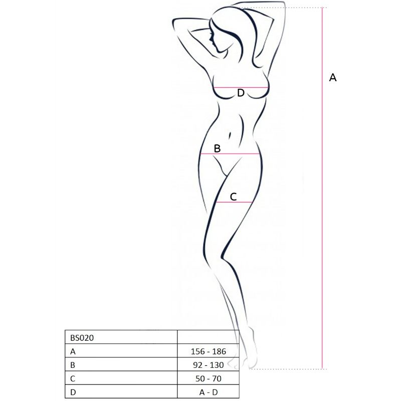 Passion - femme bs020 bodystocking noir taille unique