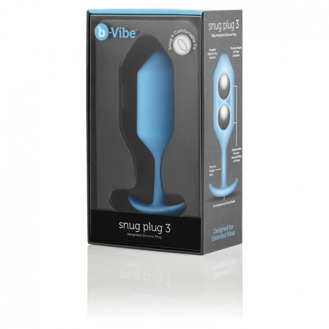B-vibe - snug plug anal 3 bleu ciel