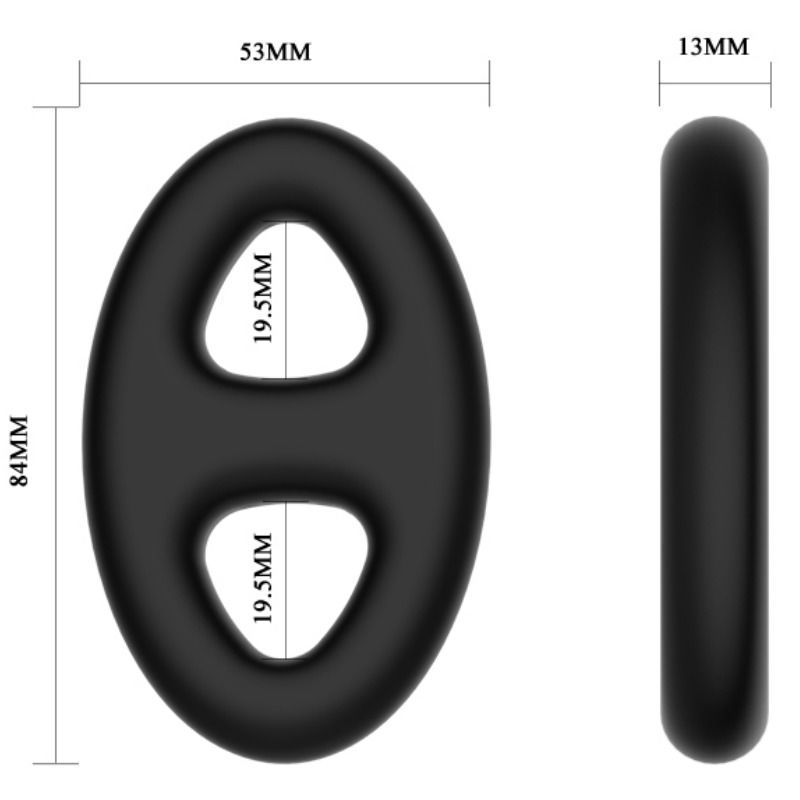 Crazy bull - bague double en silicone super douce