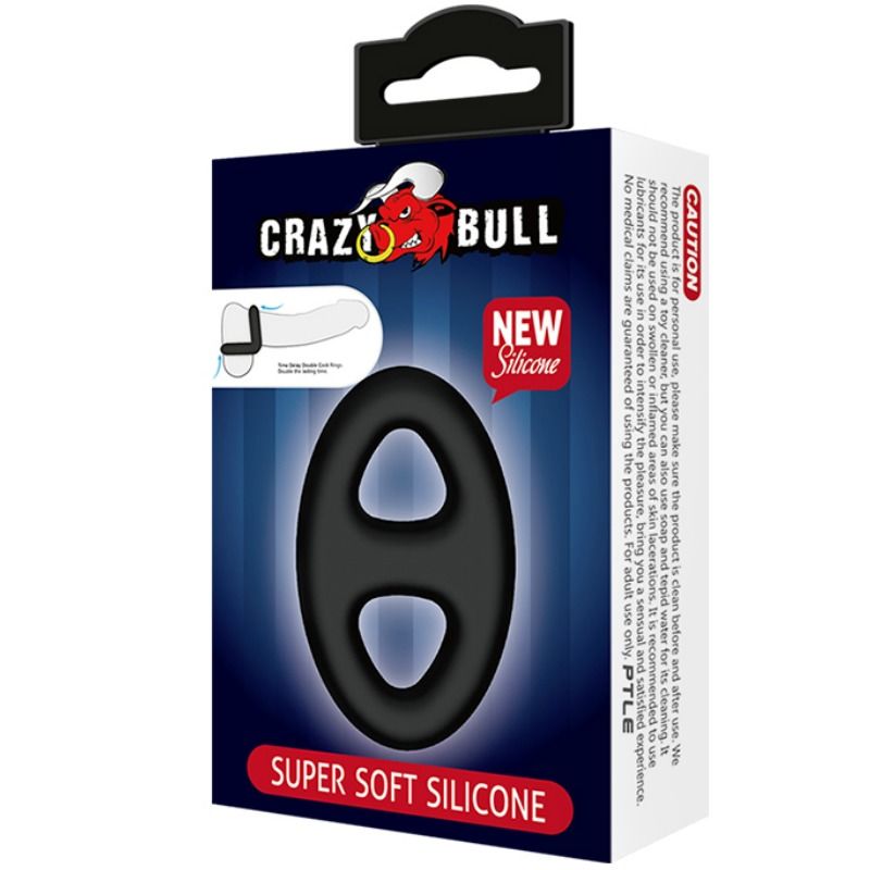 Crazy bull - bague double en silicone super douce
