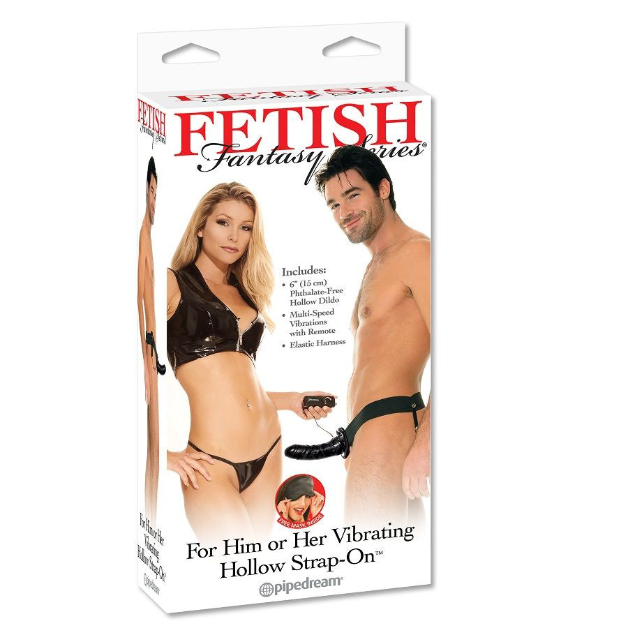 Fetish fantasy series - sangle creuse vibrante pour elle ou lui noir
