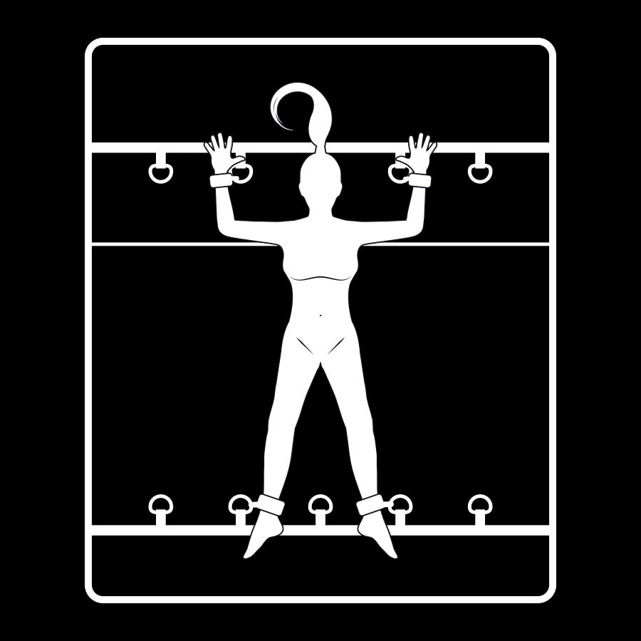 Fetish submissive - ensemble de liens de lit de luxe avec doublure en noprène