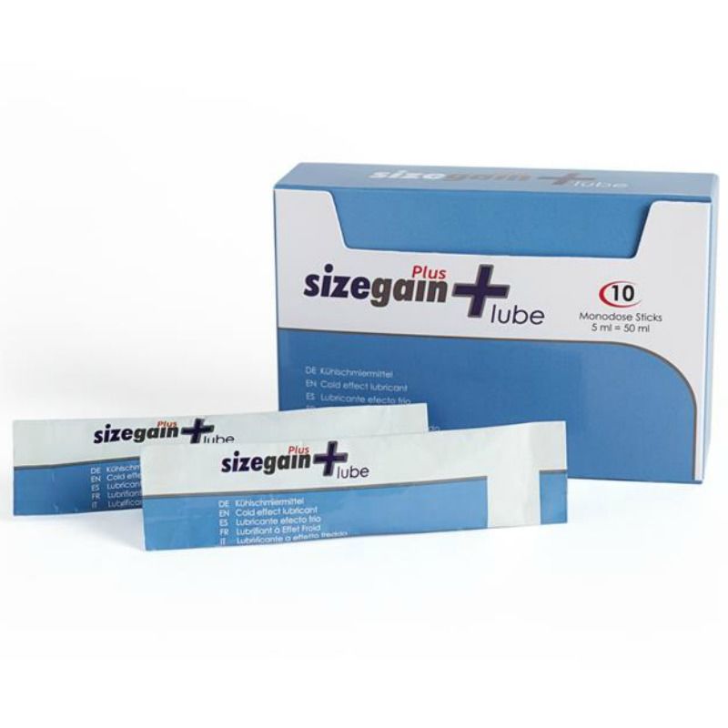 500Cosmetics - Lubrifiant effet froid Sizegain Plus Lube 10 sachets de 5 ml