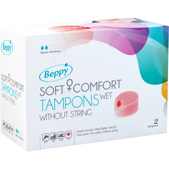 Beppy Éponges Menstruelles Soft + Comfort WET Boîte de 2