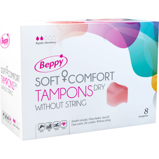 Beppy Éponges Menstruelles Soft + Comfort Dry Boîte de 8
