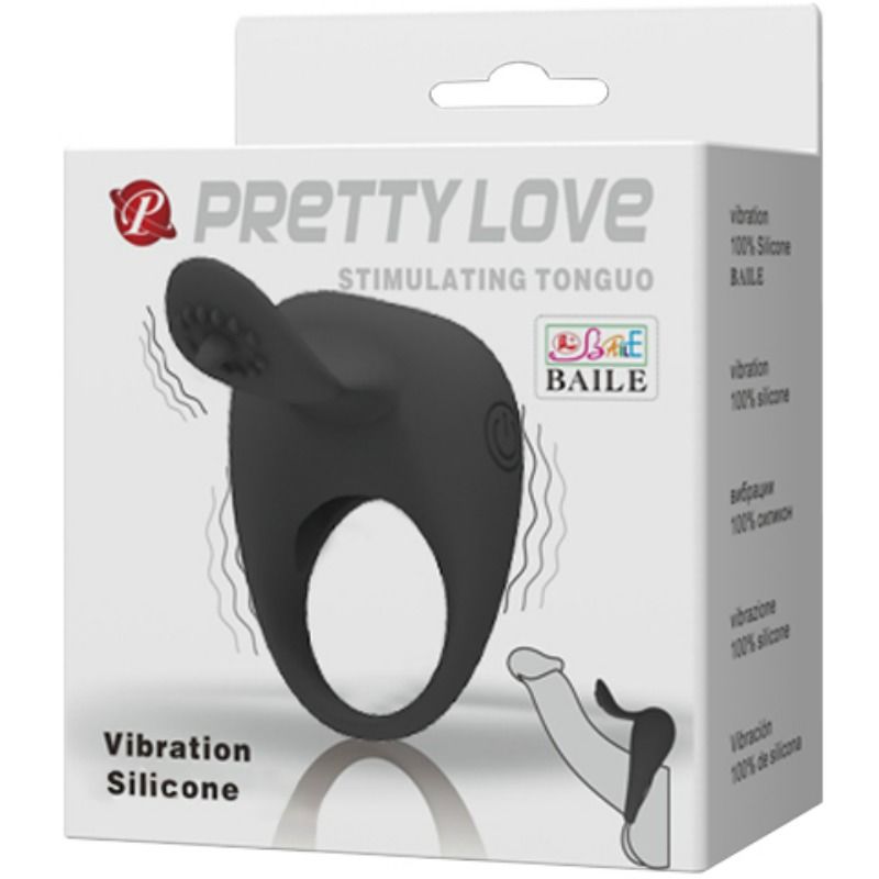 Pretty love - anneau vibrant avec langue