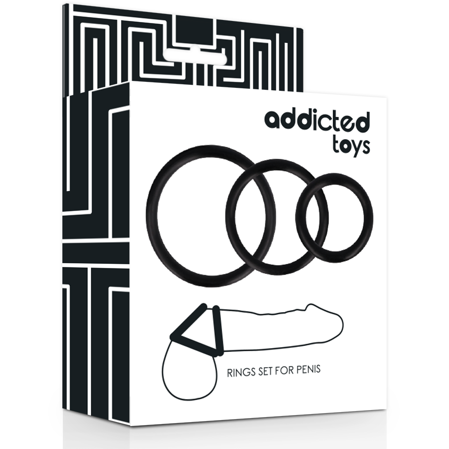 Addicted toys - ensemble danneau pour pénis noir