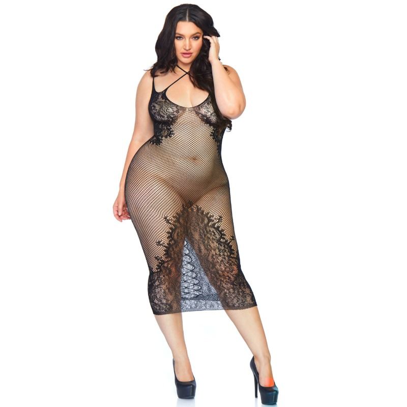 Leg avenue - robe lisse double bracelet 1x-2x
