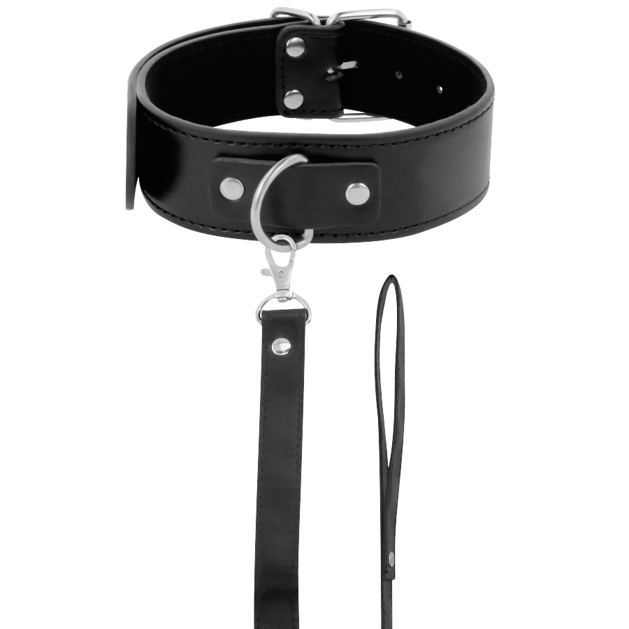 Darkness - collier de posture avec chaîne en cuir