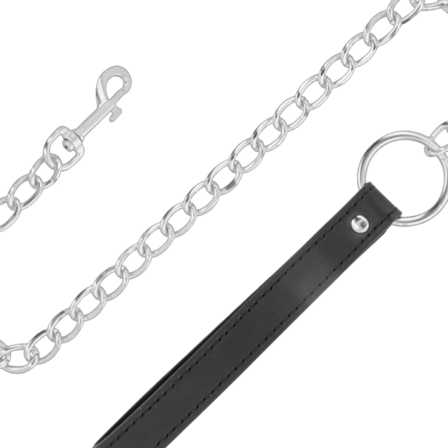 Darkness - collier de posture confortable avec chaîne en cuir