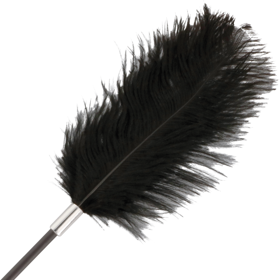 Darkness - fouet plume damour noir 56 cm