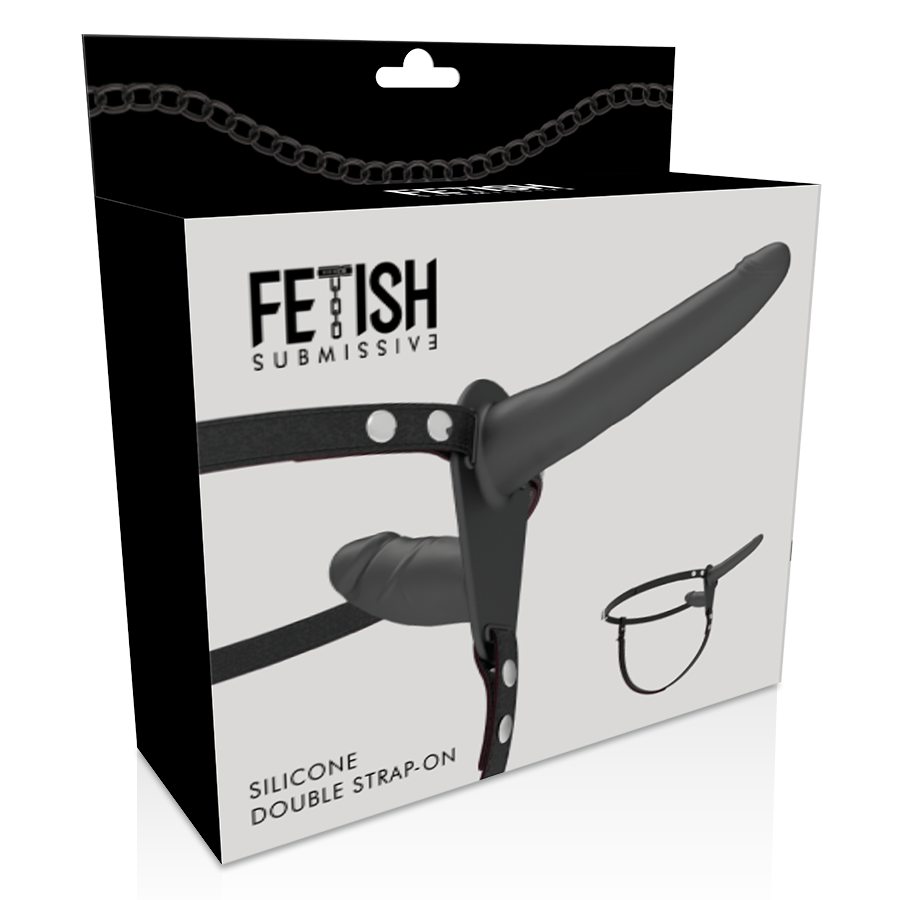 Fetish submissive harness - double pénétration noir
