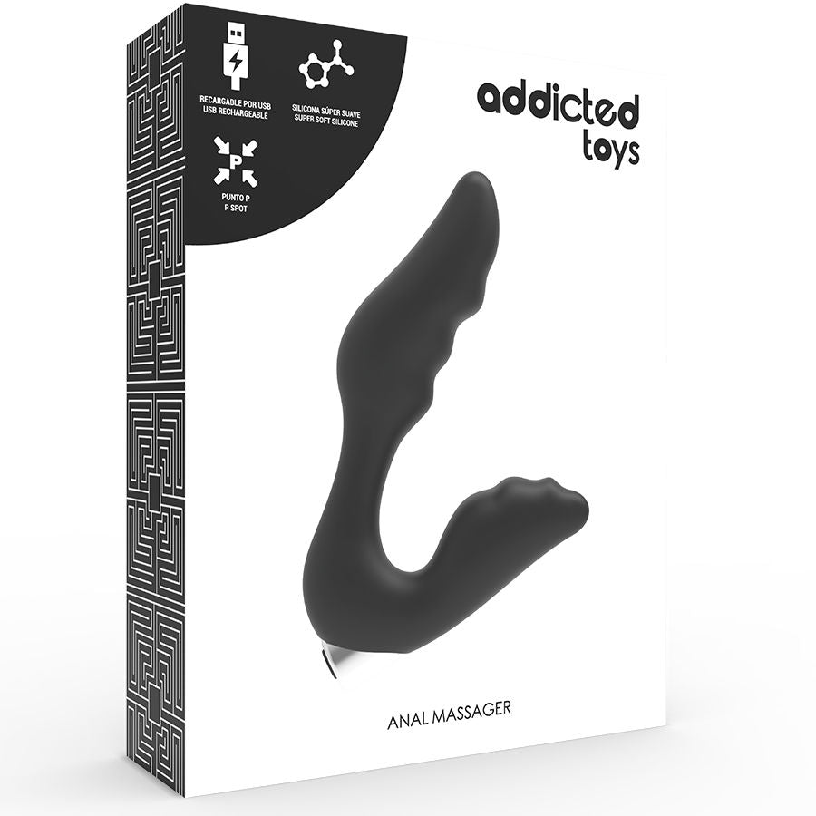 Addicted toys - vibrateur prostatique rechargeable modèle 6 - noir