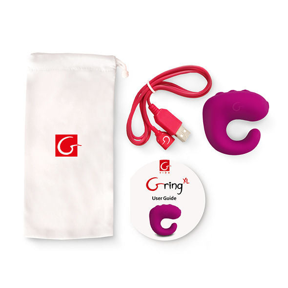 G-vibe - fun toys gring vibrateur anneau xl framboise douce