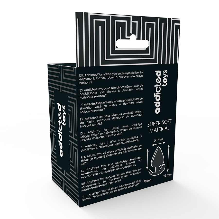 Plug Anal Flexible Noir 9,5 cm - Addicted Toys