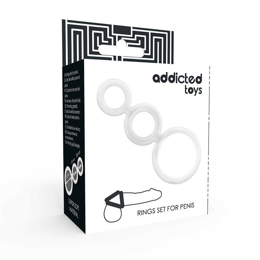 Addicted toys - ensemble danneau pour pénis transparent