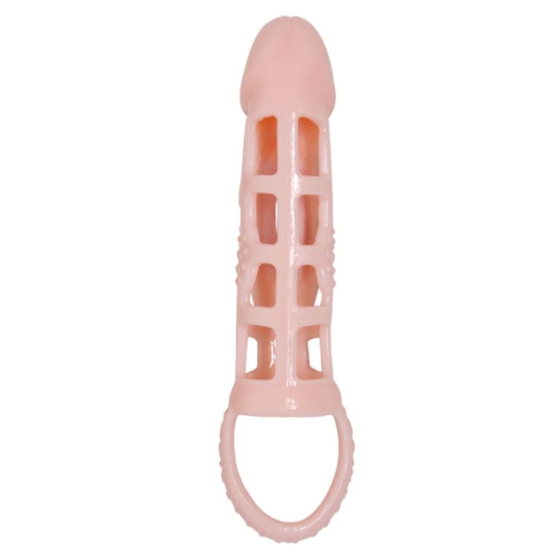 Baile - couverture dextension de pénis avec vibration et sangle naturelle 13,5 cm