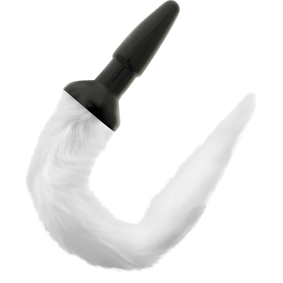 Darkness - Plug à Queue de renard en silicone - Blanc