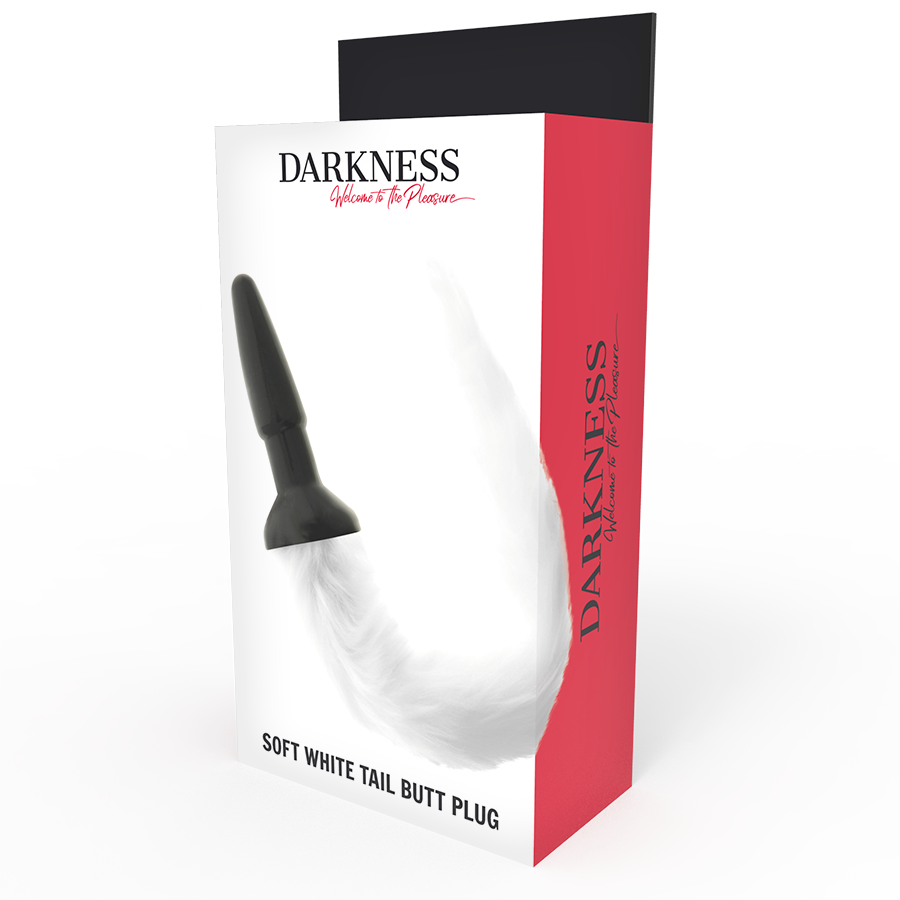 Darkness - Plug à Queue de renard en silicone - Blanc