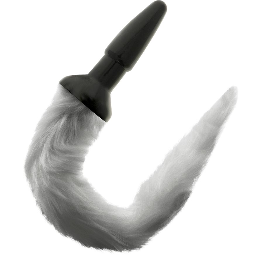 Darkness - Plug à Queue de renard en silicone - Gris