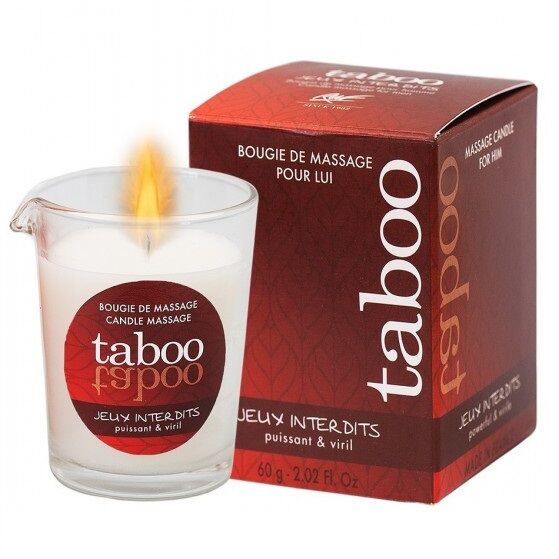 Ruf - Bougie de Massage Taboo Jeux Interdits pour homme - 60g