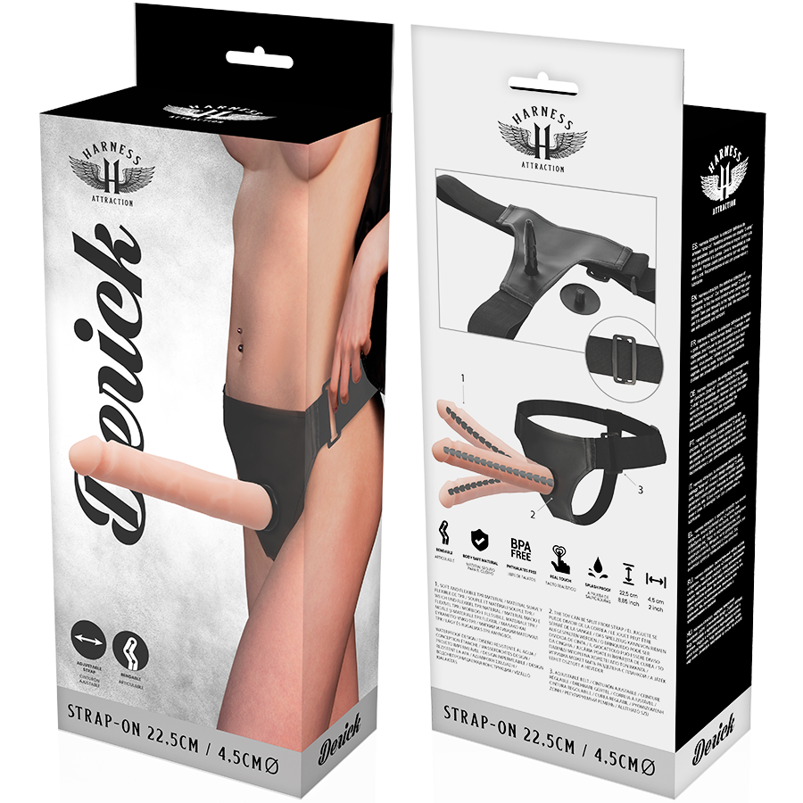 Harness Attraction – Gode ceinture articulé Derick – 22,5 cm
