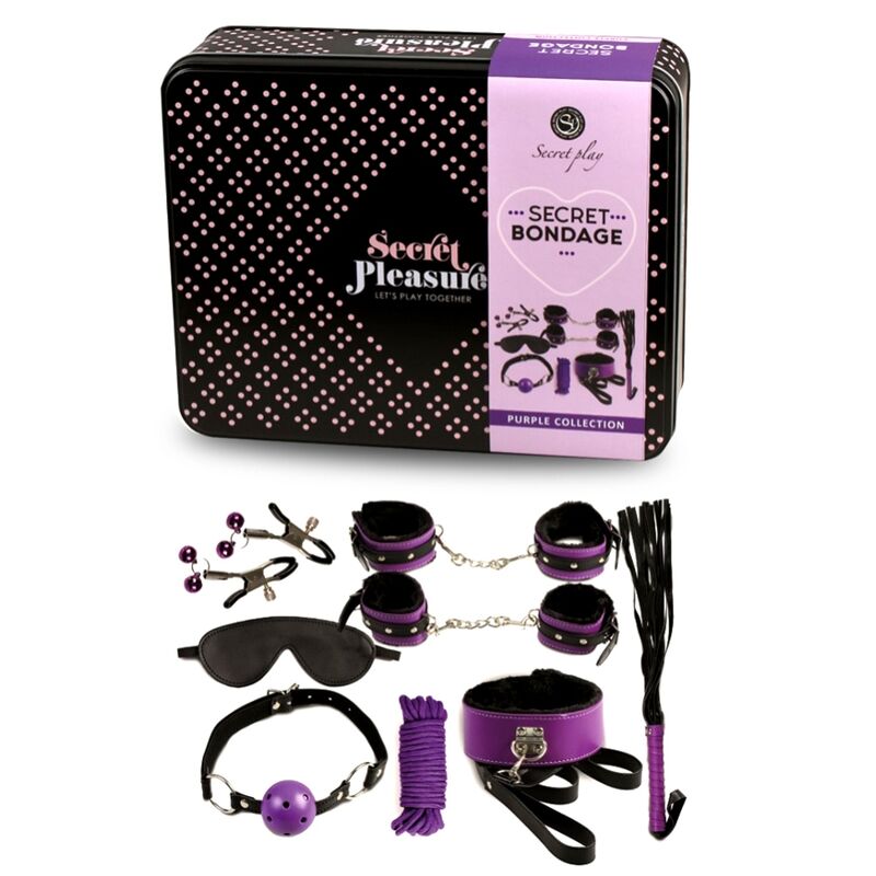 Secretplay - bdsm set 8pcs purble / noir.