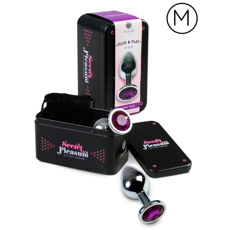 Secret Play - Plug métal bijou lila - Taille M