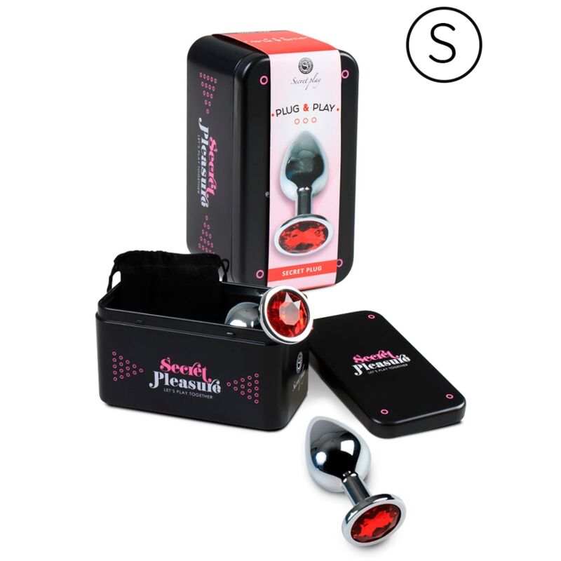 Secret Play - Plug métal bijou rouge - Taille S