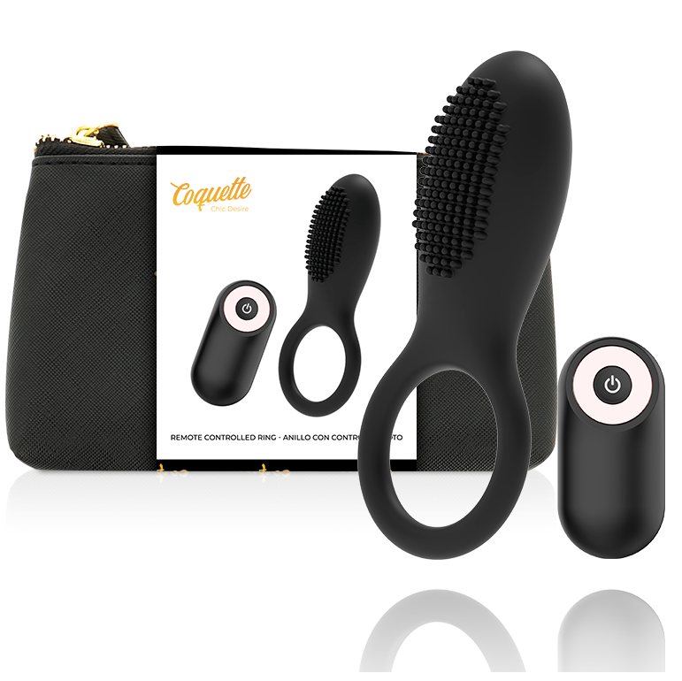 COQUETTE CHIC DESIRE - COCKRING TÉLÉCOMMANDE RECHARGEABLE NOIR/ OR