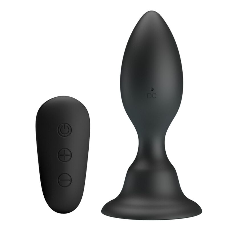 Mr play - plug anal avec télécommande vibration noire