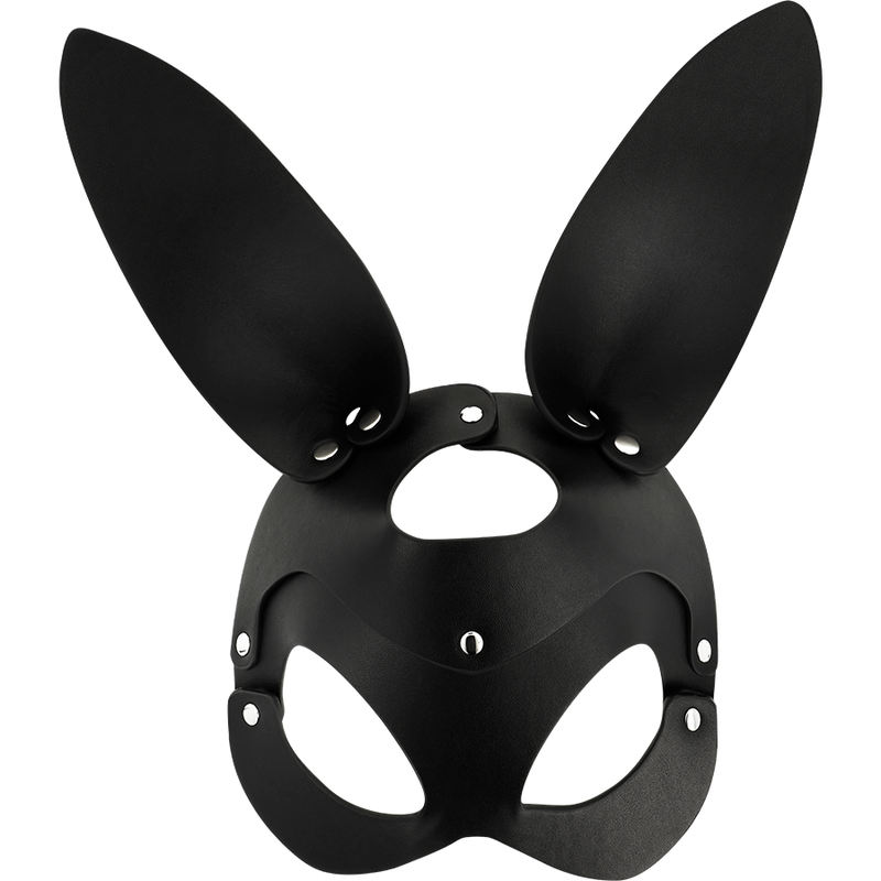 Coquette chic desire - masque en cuir vegan avec oreilles de lapin