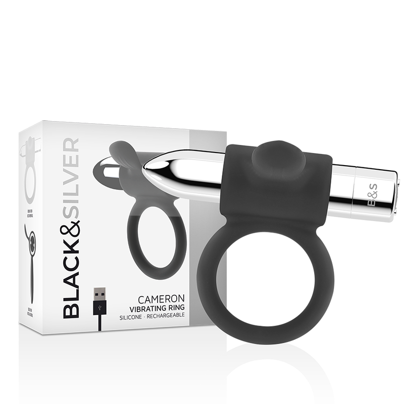 BLACK&SILVER - BAGUE RECHARGEABLE CAMERON ARGENT