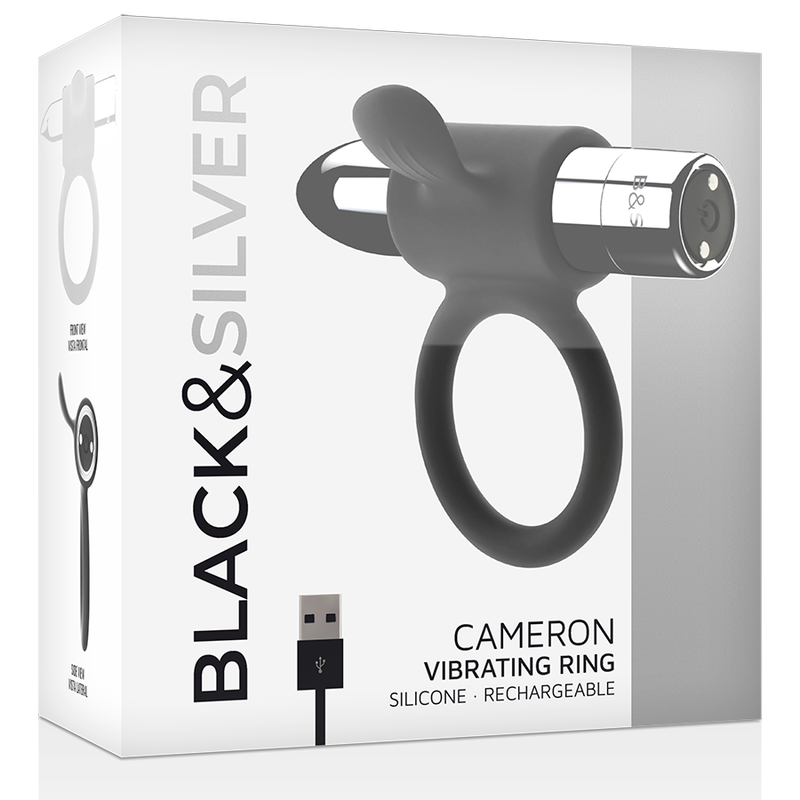 BLACK&SILVER - BAGUE RECHARGEABLE CAMERON ARGENT