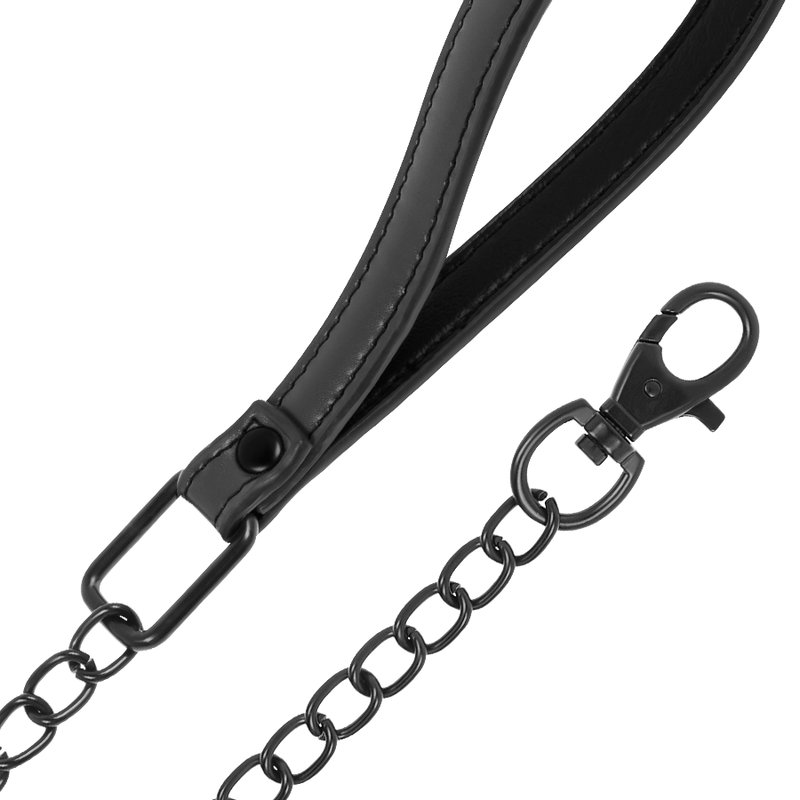 Fetish submissive - collier chaîne doublure en noprène
