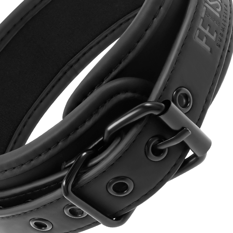 Fetish submissive - collier chaîne doublure en noprène