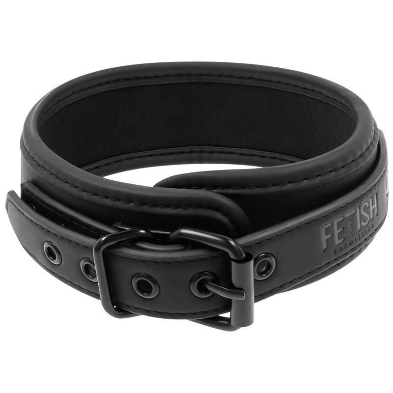 Fetish submissive - collier chaîne doublure en noprène