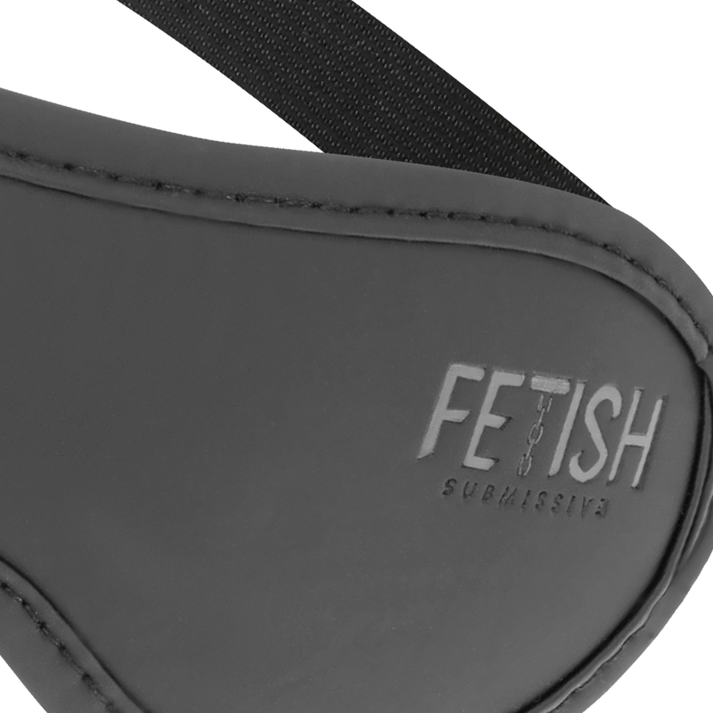 Fetish submissive - masque en cuir végan ii avec doublure en noprène