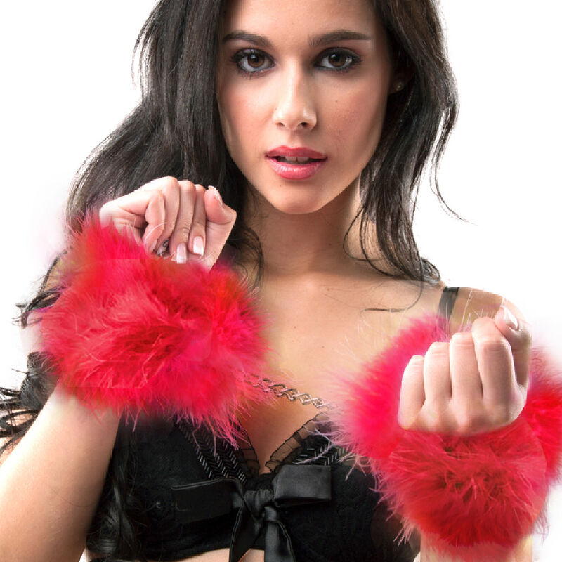Secretplay - menottes marabou rouge