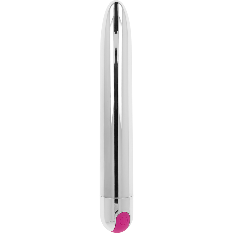 Ohmama - vibrateur argent rechargeable 10 modes 18,5 cm