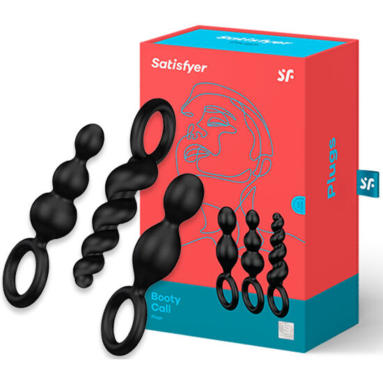Satisfyer - Kit 3 Plugs Anal Satisfyer Booty Call - Noir