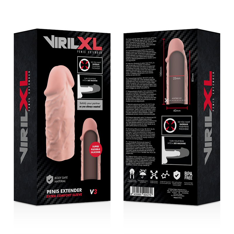 Virilxl - extension naturelle du pénis en silicone liquide v3