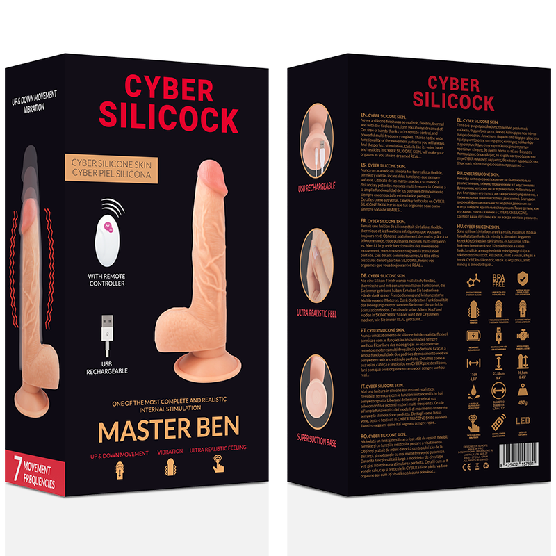 Cyber silicock - télécommande réaliste master ben 23.88 cm -o- 4.3 cm