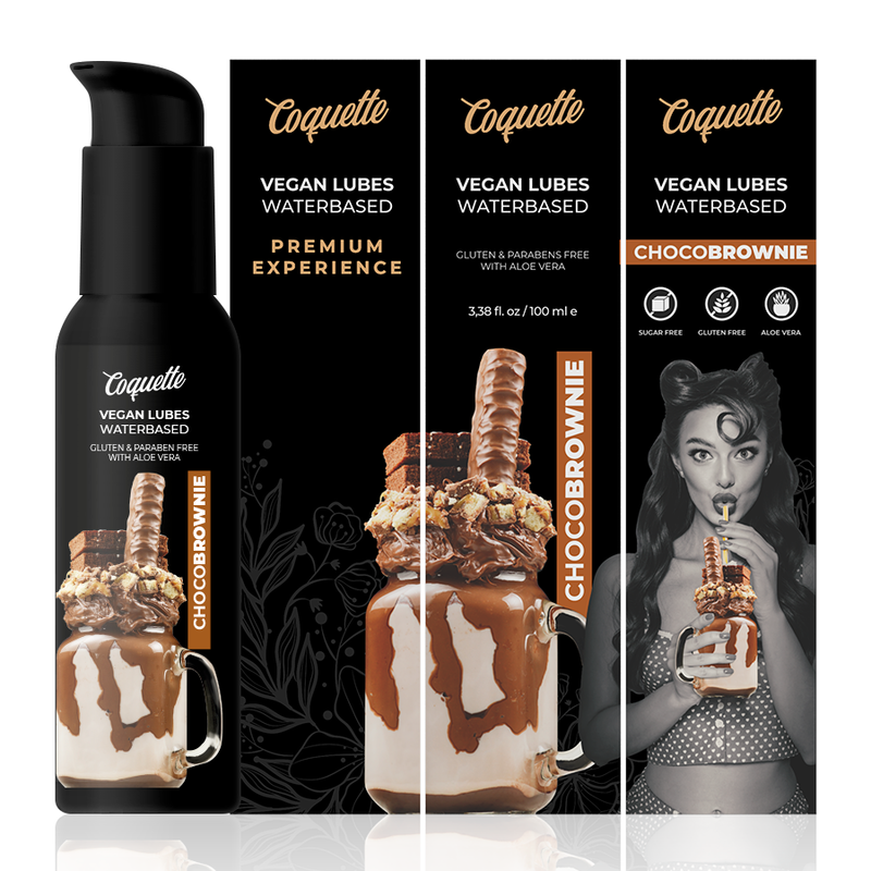 Coquette chic desire - lubrifiant végétalien chocobrownie premium experience 100ml