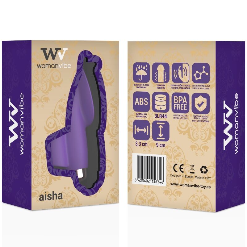 Womanvibe - finger de stimulateur en silicone aisha femme
